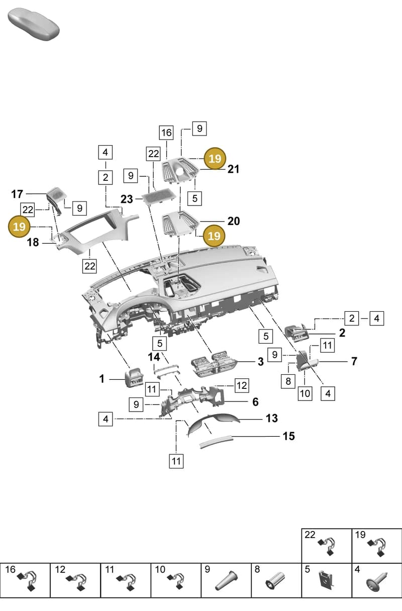 9A7867947 — Porsche Macan (2024-2024) diagram p61809050, position 19
