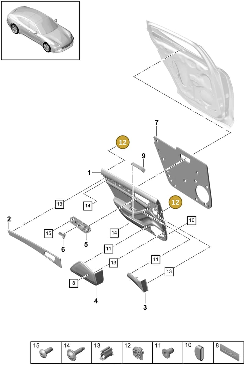 9A786824300 — Porsche Panamera (2016-2020) diagram p49808085, position 12