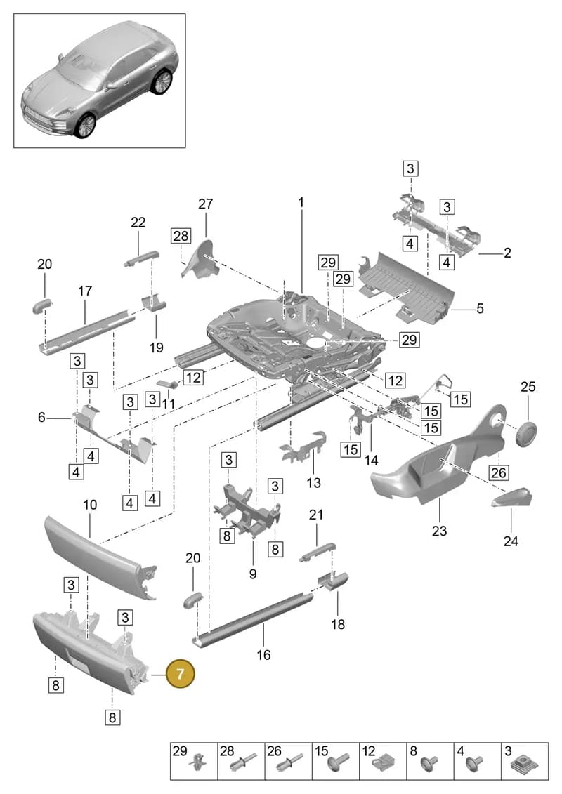 9A7882602B4H0 — Porsche Macan R4 TFSI (2018-) diagram p52817100, position 7