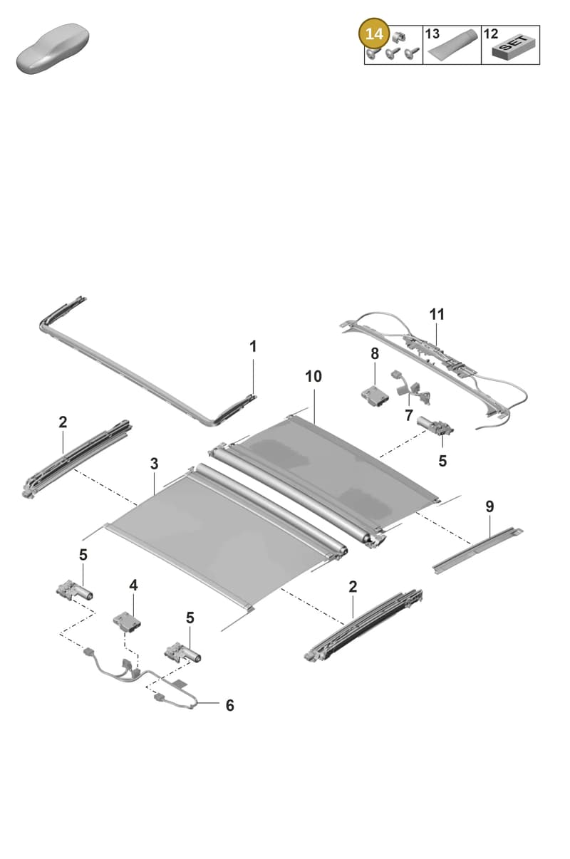 9A789899400 — Porsche Panamera (2023-2025) diagram p58811050, position 14