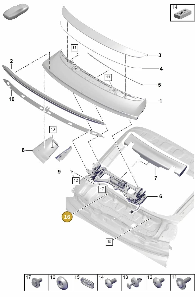 9A789918210 — Porsche Cayenne Coupe (2023-2023) diagram p60803190, position 16