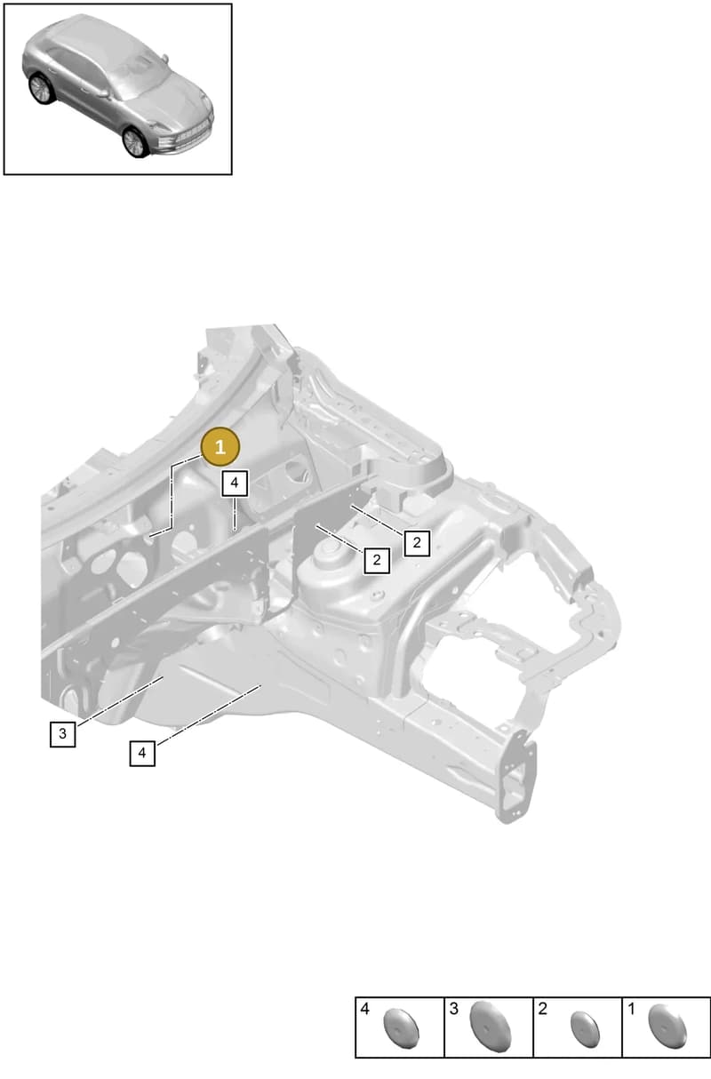 9A789919100 — Porsche Macan (2018-2022) diagram p52806000, position 1