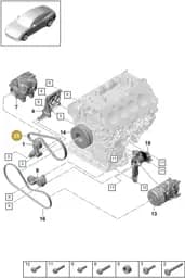 9A790313700 Porsche Poly-V-Belt