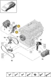 9A790314310 Porsche Bracket for Alternator