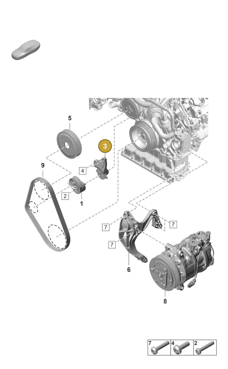 9A790341708 — Porsche Panamera (2023-2025) diagram p58102260, position 3