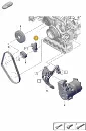 9A790341708 Porsche Bracket for Idler Pulley