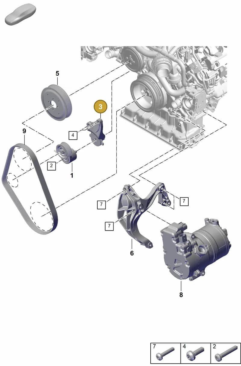 9A790341708 — Porsche Cayenne Coupe (2023-2023) diagram p60102220, position 3