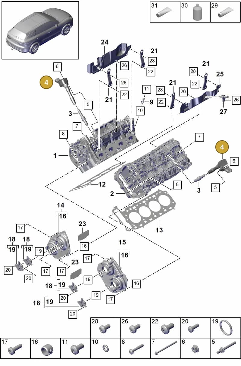 9A7905110 — Porsche Cayenne (2017-2023) diagram p51103000, position 4