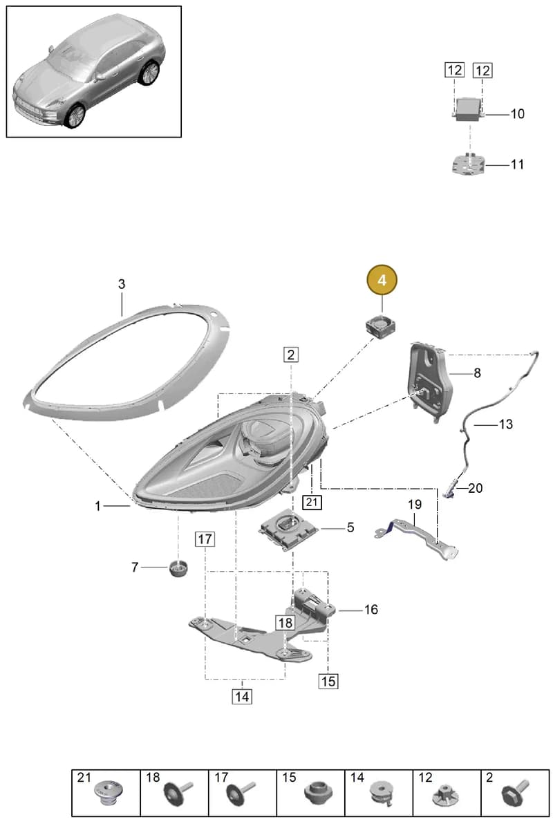 9A7905110 — Porsche Macan (2018-2022) diagram p52000001, position 4