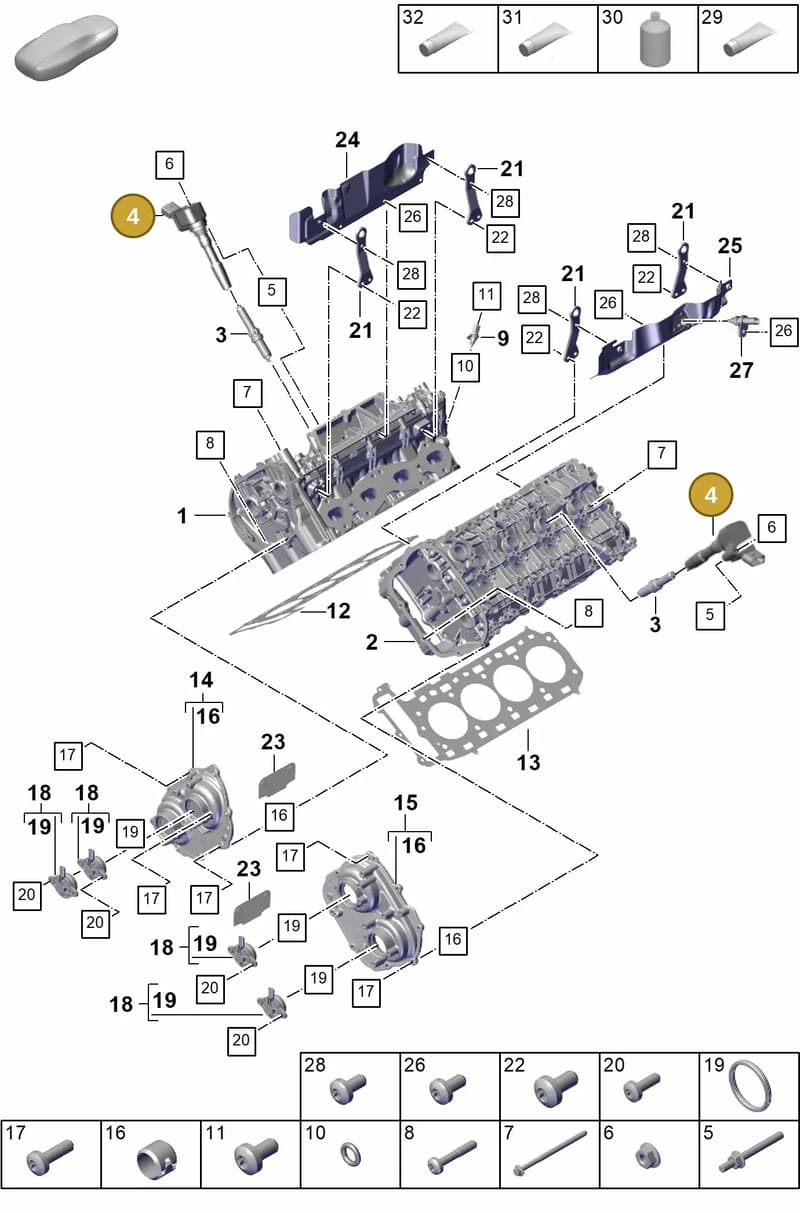 9A7905110 — Porsche Cayenne Coupe (2023-2023) diagram p60103020, position 4