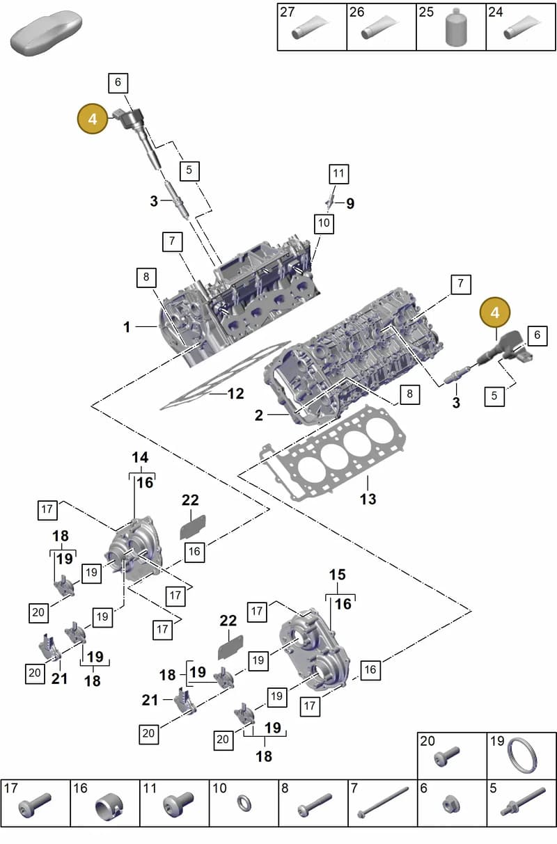 9A7905110 — Porsche Cayenne Coupe (2023-2023) diagram p60103030, position 4