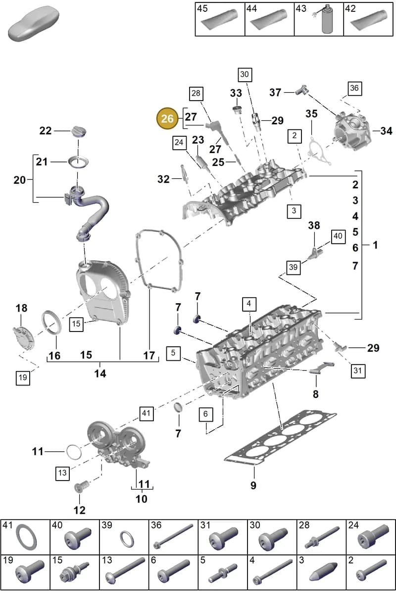 9A7905110 — Porsche Cayenne Coupe (2023-2023) diagram p60103000, position 26