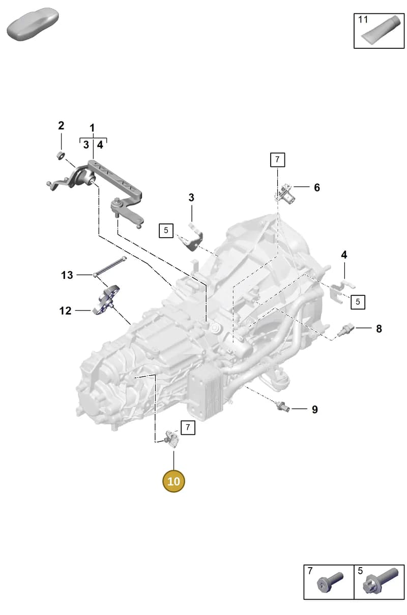 9A7905381 — Porsche Boxster Spyder (2019-2020) diagram p54301120, position 10