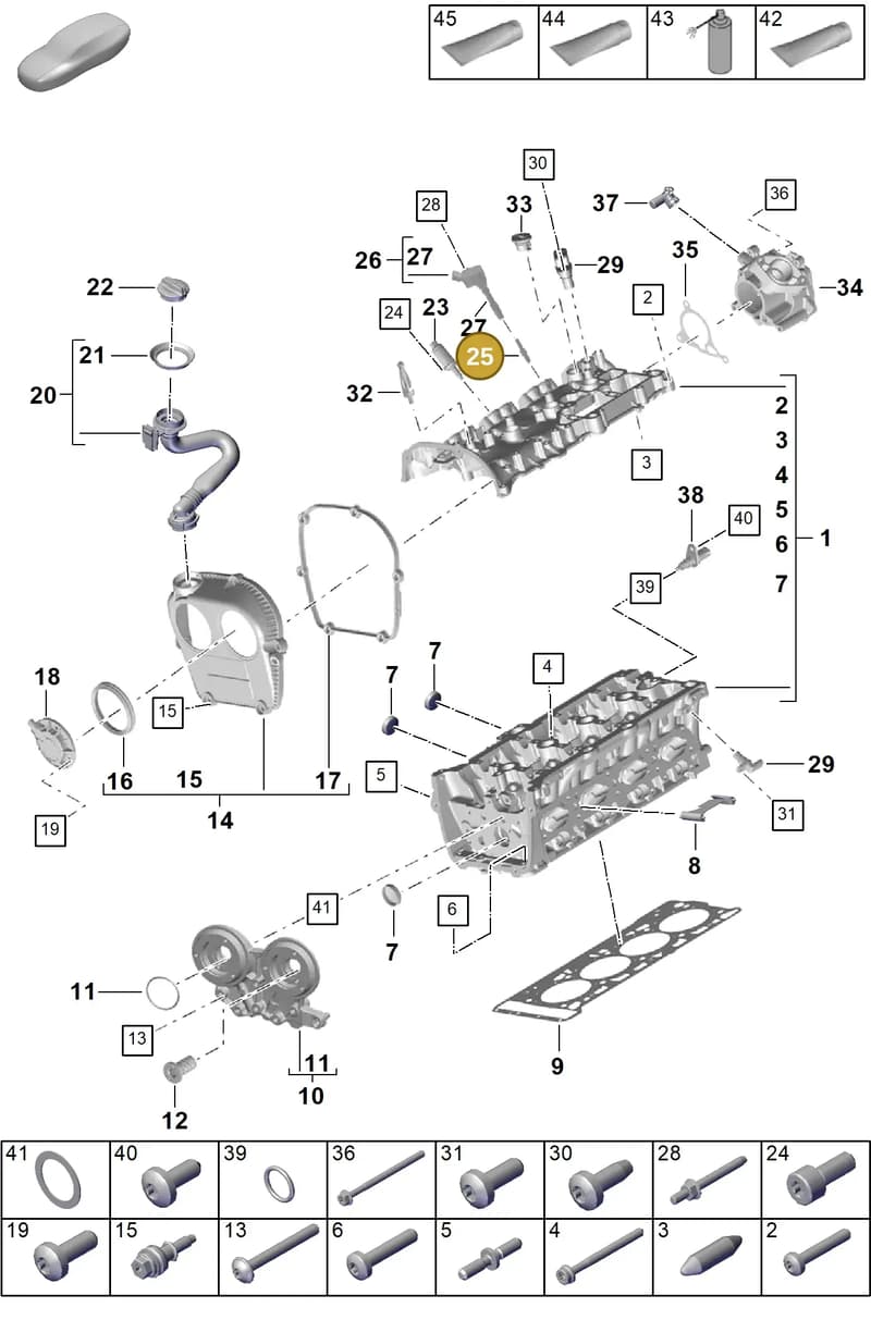9A7905601 — Porsche Cayenne Coupe (2023-2023) diagram p60103000, position 25