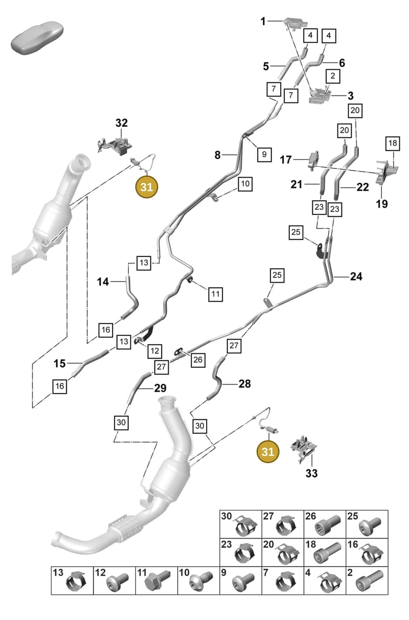 9A7906088 — Porsche Panamera (2020-2023) diagram p58202300, position 31