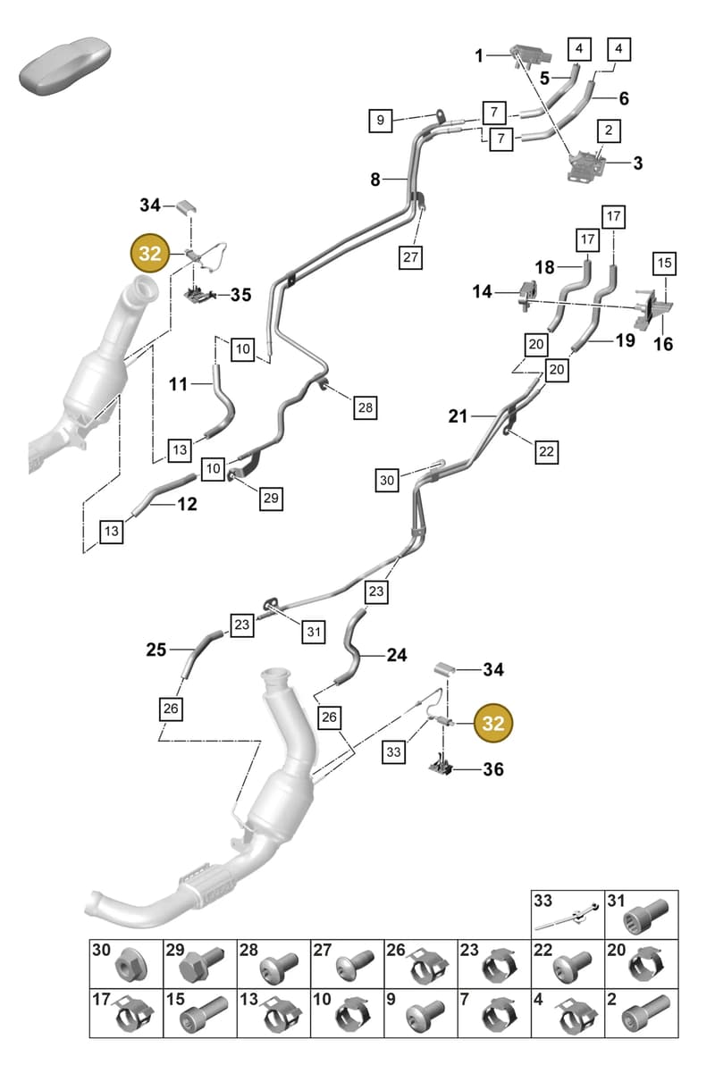 9A7906088 — Porsche Panamera (2023-2025) diagram p58202310, position 32