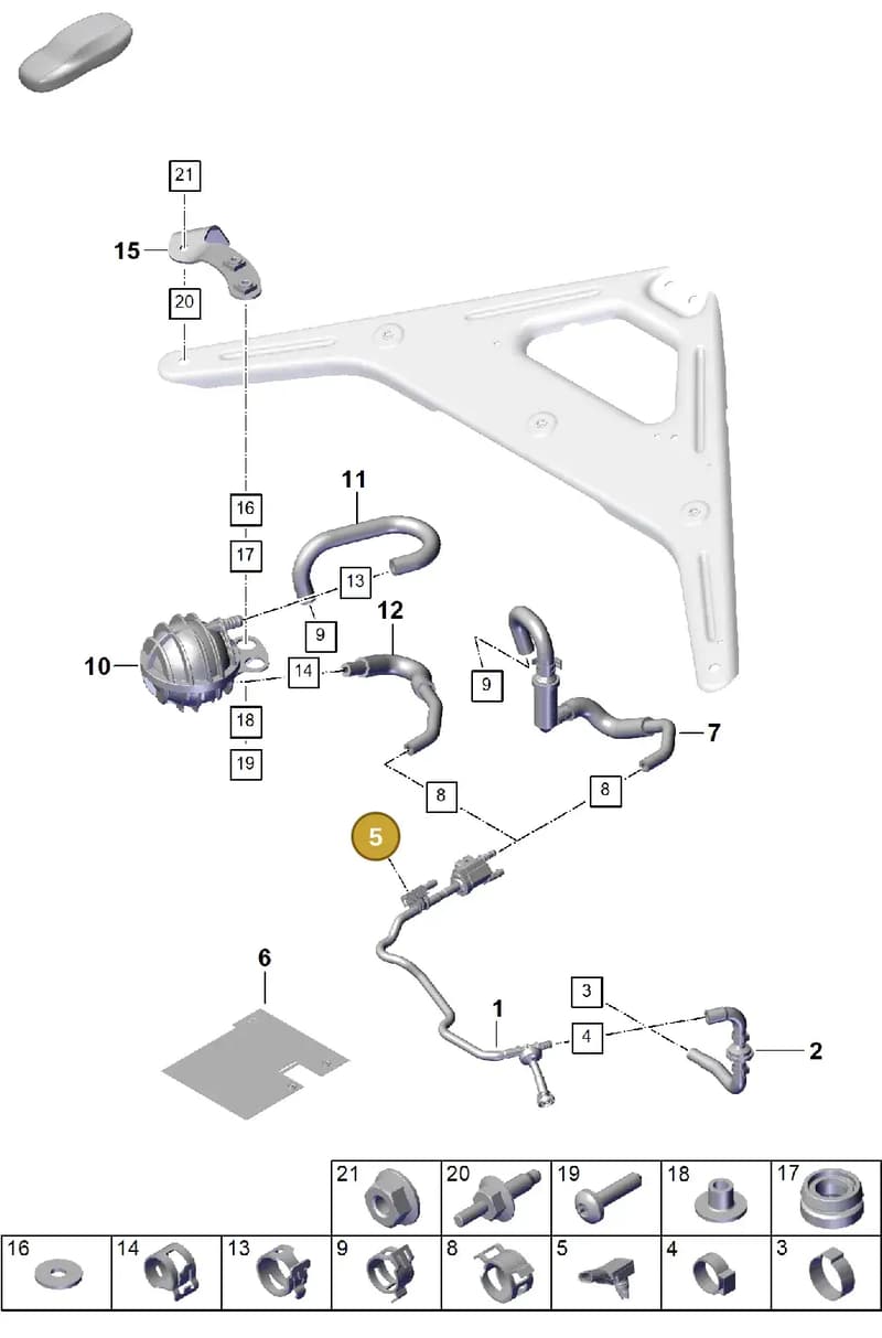 9A790609400 — Porsche Cayenne Coupe (2023-2023) diagram p60107310, position 5