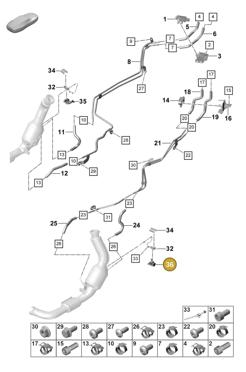 9A7906131 — Porsche Panamera (2020-2023) diagram p58202310, position 36