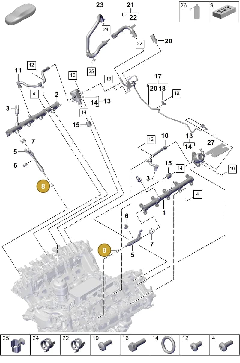 9A790618900 — Porsche Cayenne Coupe (2023-2023) diagram p60107020, position 8
