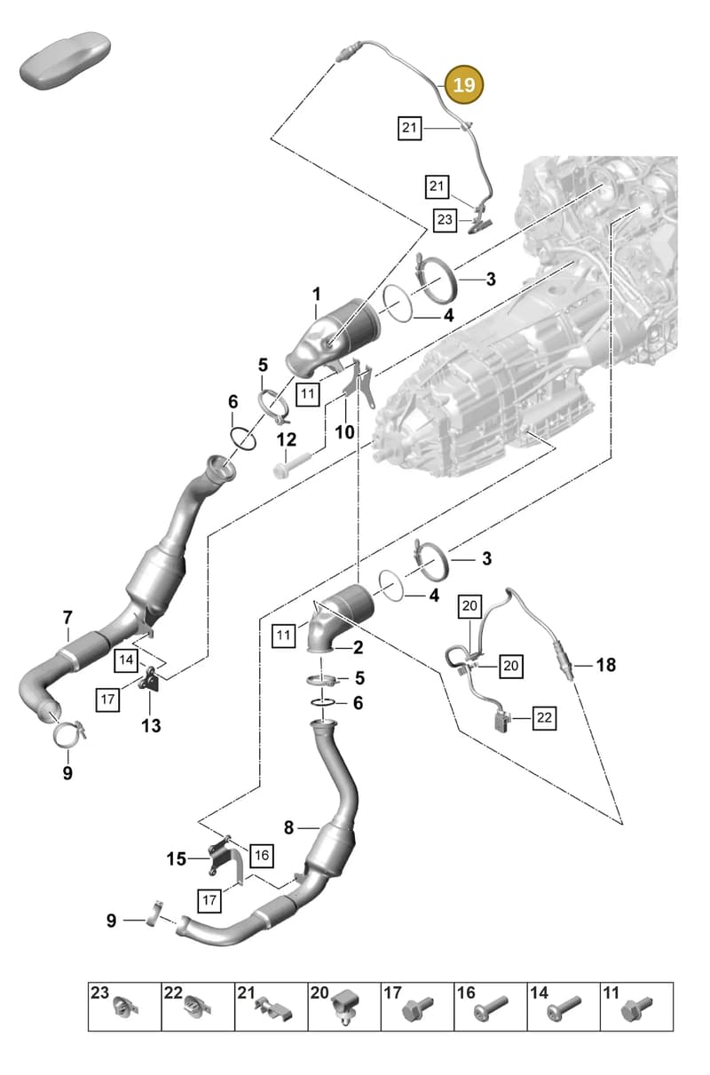 9A7906265C — Porsche Panamera (2020-2023) diagram p58202210, position 19