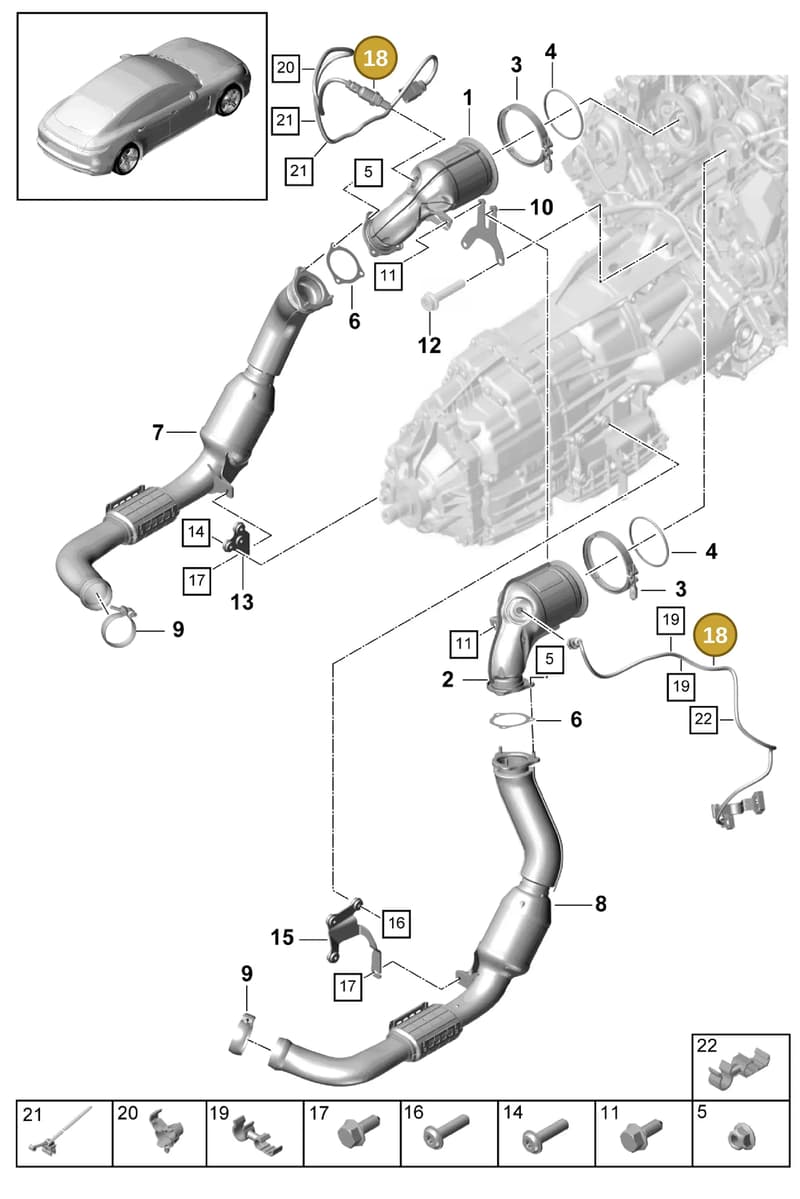 9A7906265E — Porsche Panamera (2016-2020) diagram p49202060, position 18
