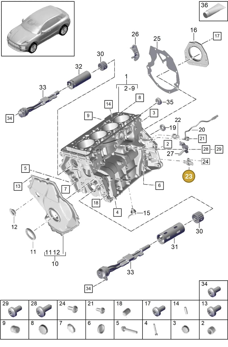 9A7906433 — Porsche Macan (2018-2022) diagram p52101111, position 23