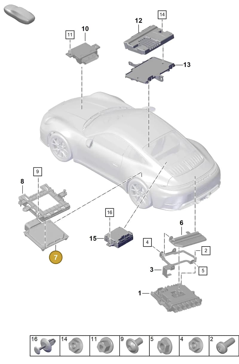 9A7906555 — Porsche 911 (2024-2025) diagram p63901000, position 7