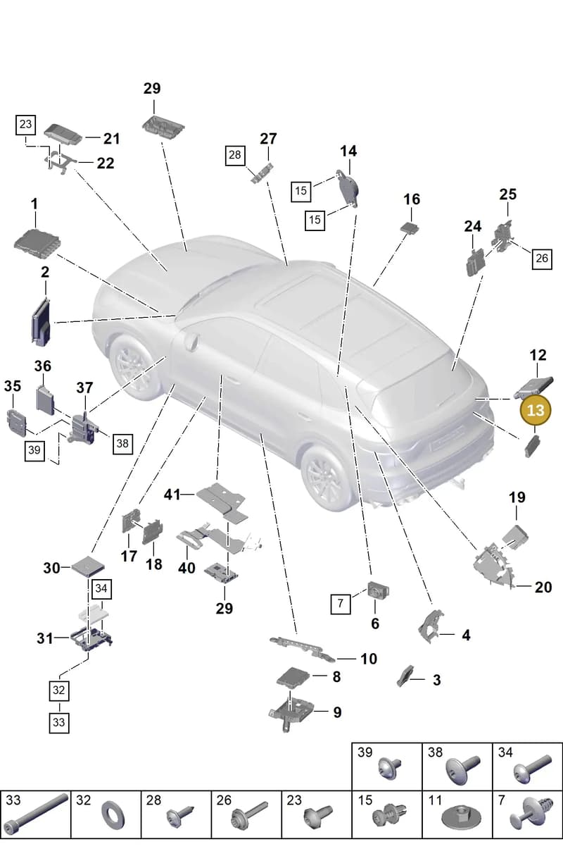9A790724700 — Porsche Cayenne (2017-2023) diagram p51901003, position 13