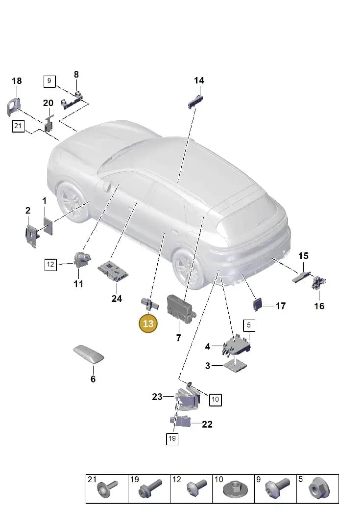 9A790724700 — Porsche Cayenne Coupe (2023-2023) diagram p60901300, position 13