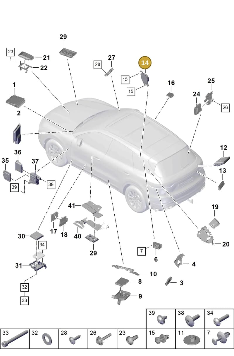 9A790724710 — Porsche Cayenne (2017-2023) diagram p51901003, position 14