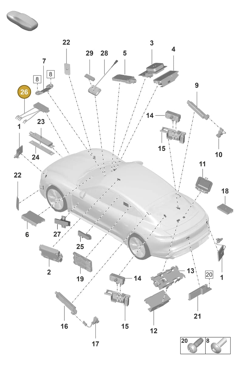 9A790724710 — Porsche Taycan Sport Turismo (2019-2024) diagram p56912000, position 26
