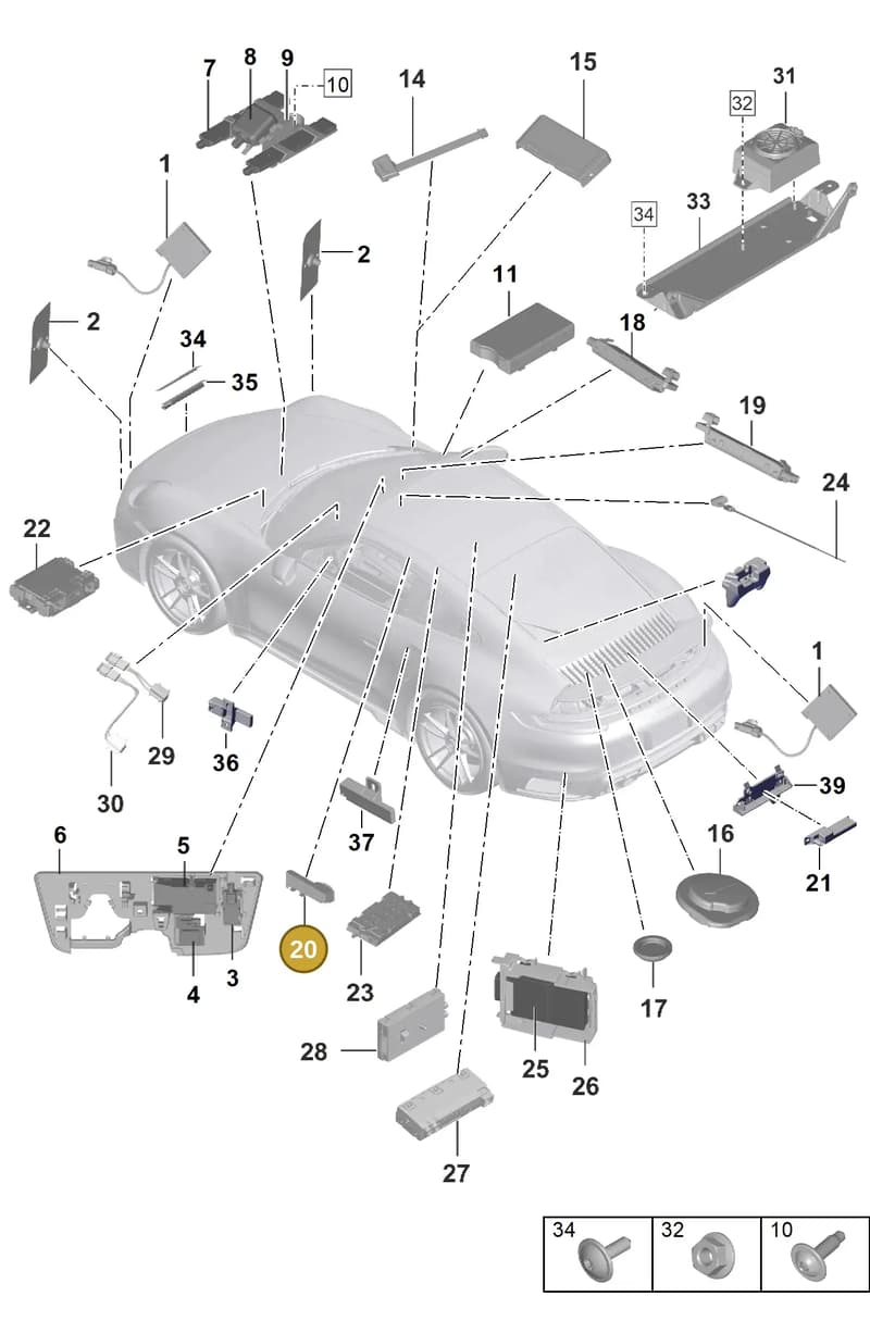 9A790724710 — Porsche 911 (2020-2022) diagram p57912000, position 20