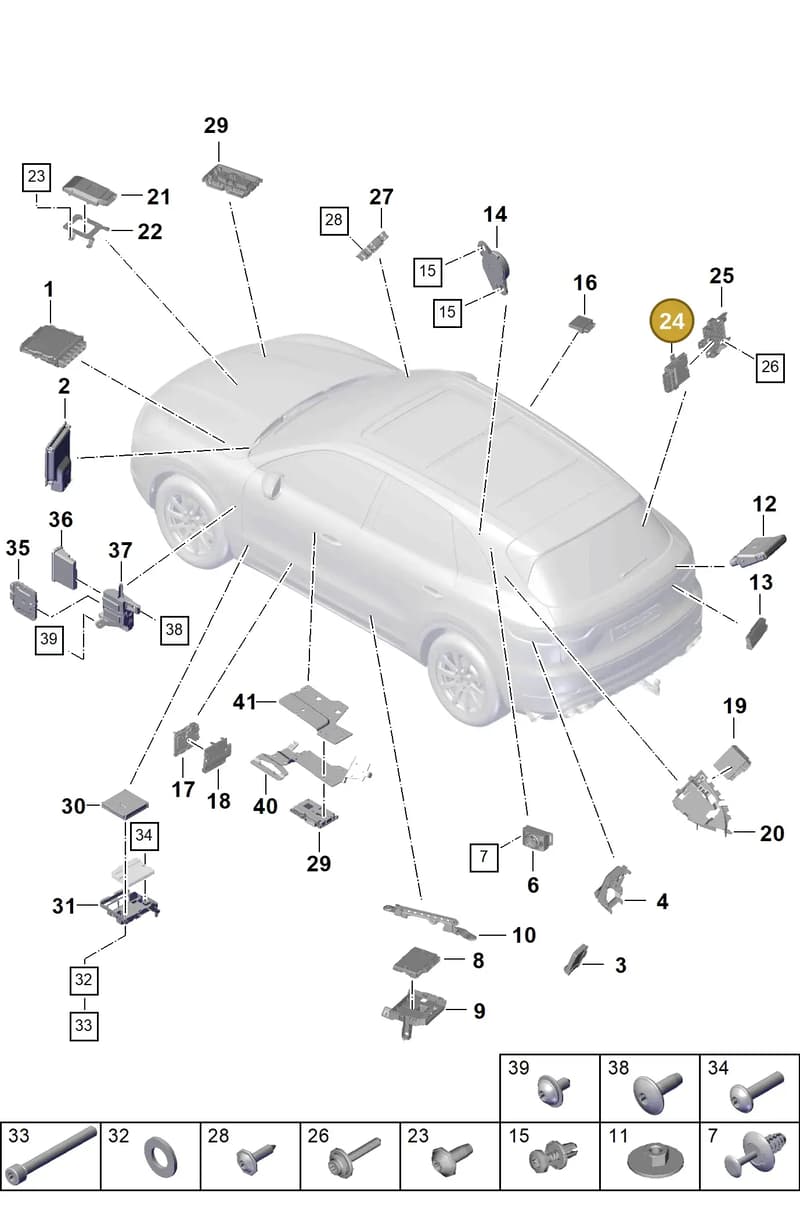 9A790735511 — Porsche Cayenne (2017-2023) diagram p51901003, position 24