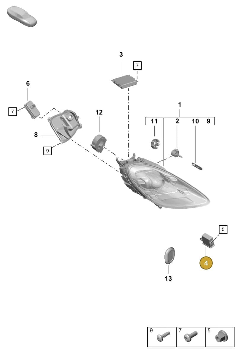 9A790735700 — Porsche Boxster Spyder (2019-2020) diagram p55905030, position 4