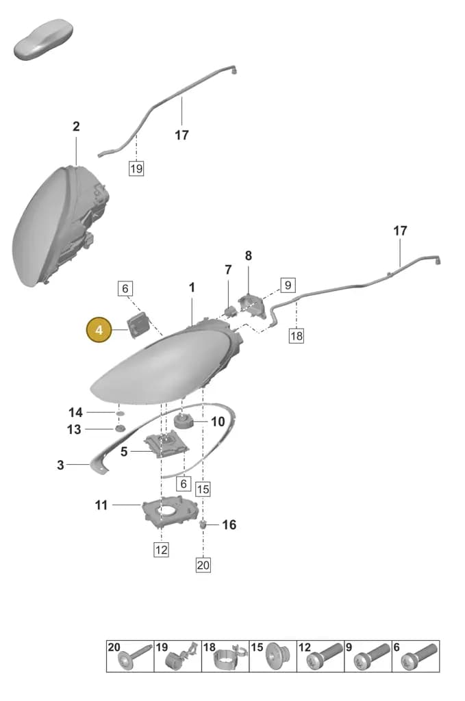9A790739700 — Porsche Panamera (2020-2023) diagram p58905000, position 4