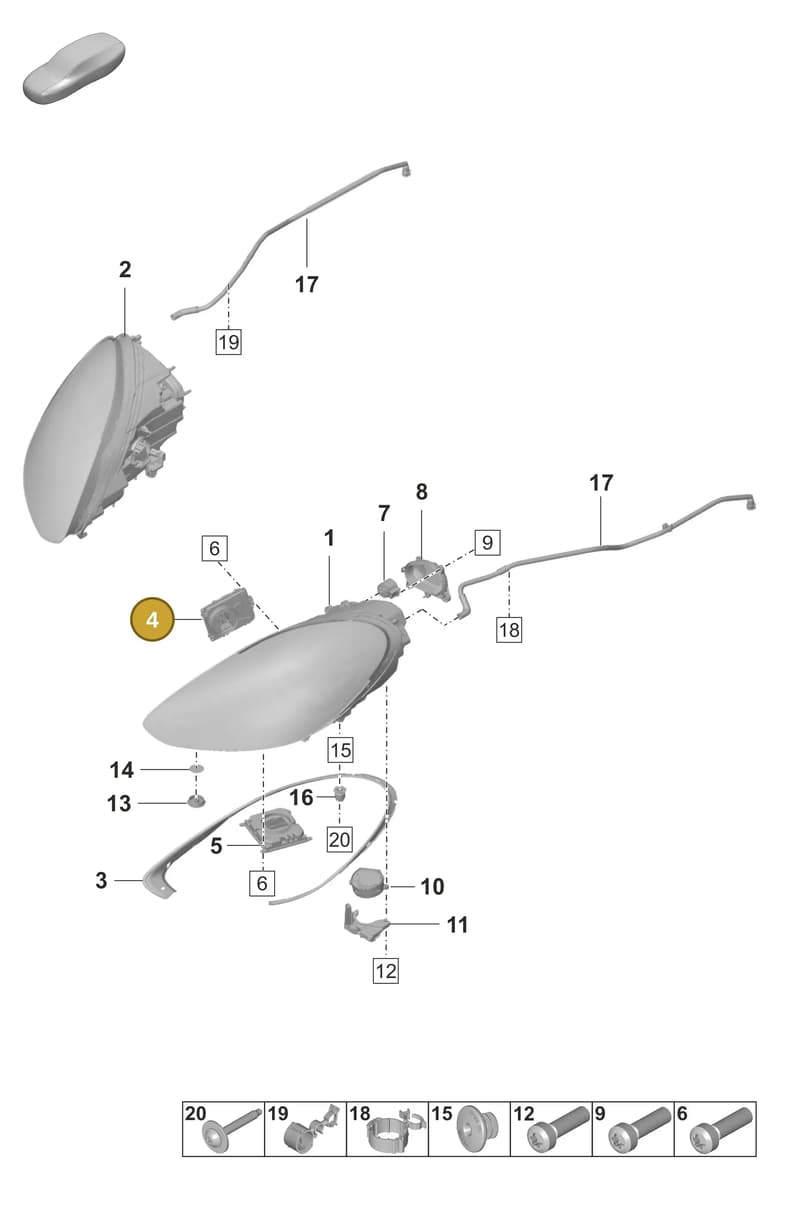 9A790739900 — Porsche Panamera (2020-2023) diagram p58905000, position 4