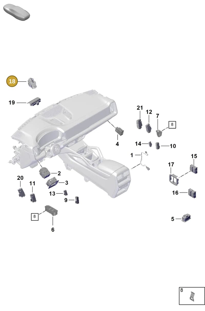 9A790752700 — Porsche Cayenne Coupe (2023-2023) diagram p60905400, position 18