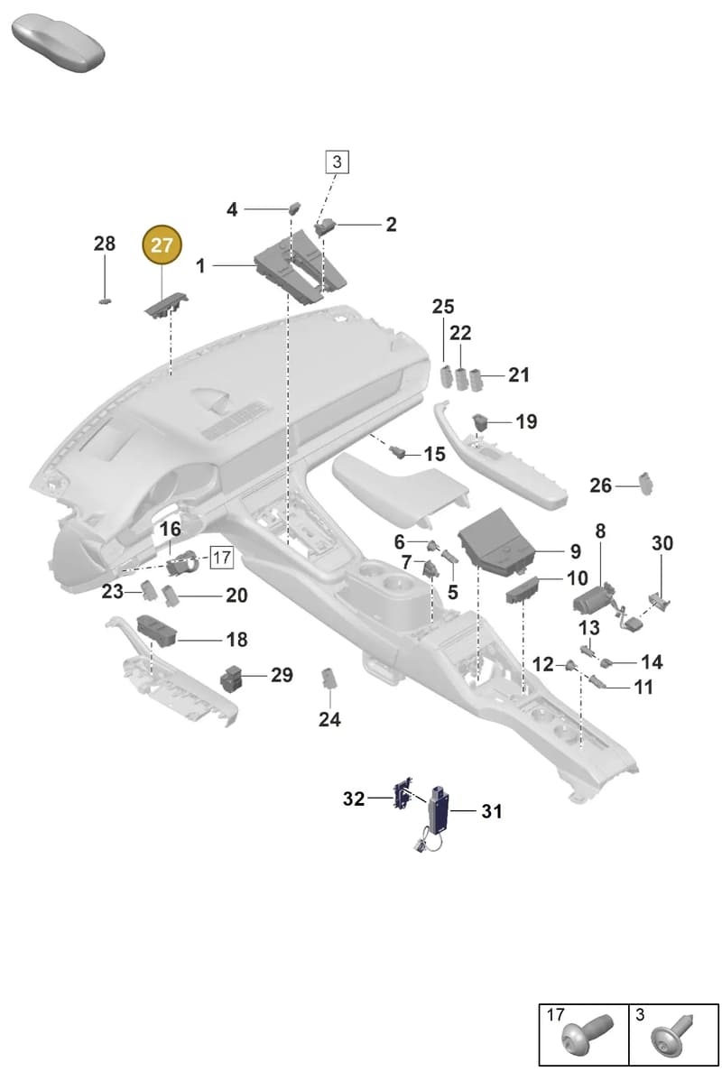 9A7907539 — Porsche Panamera (2020-2023) diagram p58903010, position 27