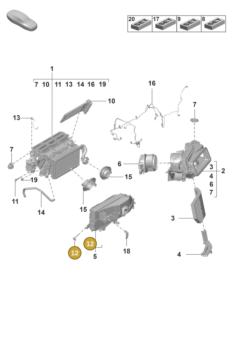 9A790754300 — Porsche Panamera (2020-2023) diagram p58814000, position 12