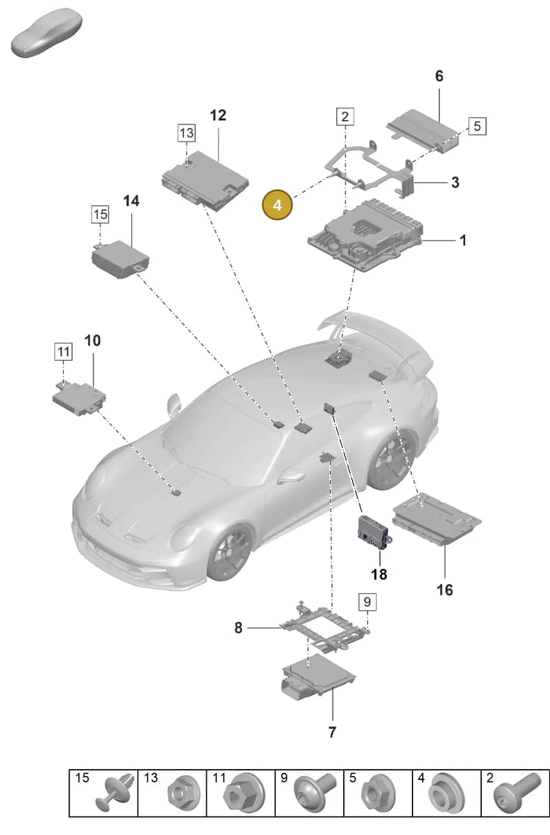 9A7907729 — Porsche 911 (2021-2022) diagram p59901030, position 4