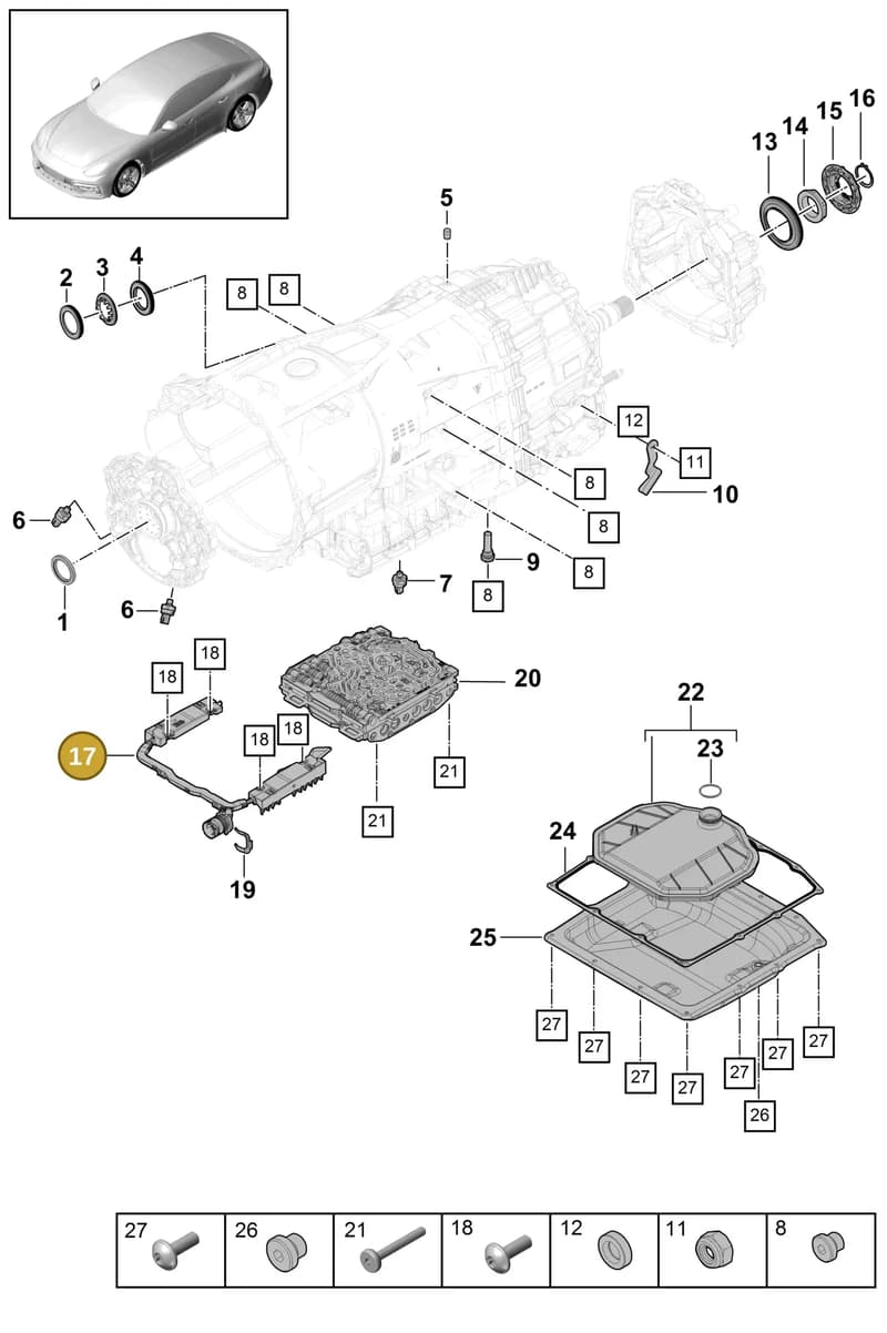 9A790799800 — Porsche Panamera (2016-2020) diagram p49320010, position 17