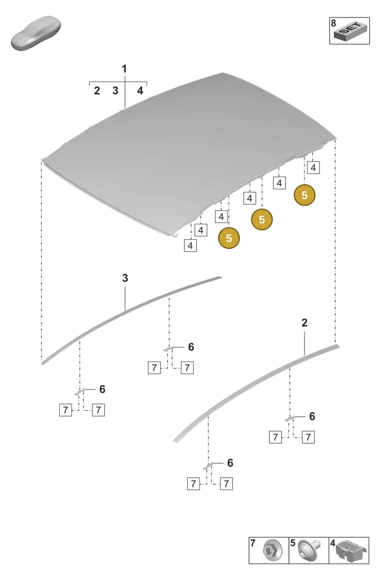 9A791166901 — Porsche Taycan Sport Turismo (2019-2024) diagram p56811000, position 5