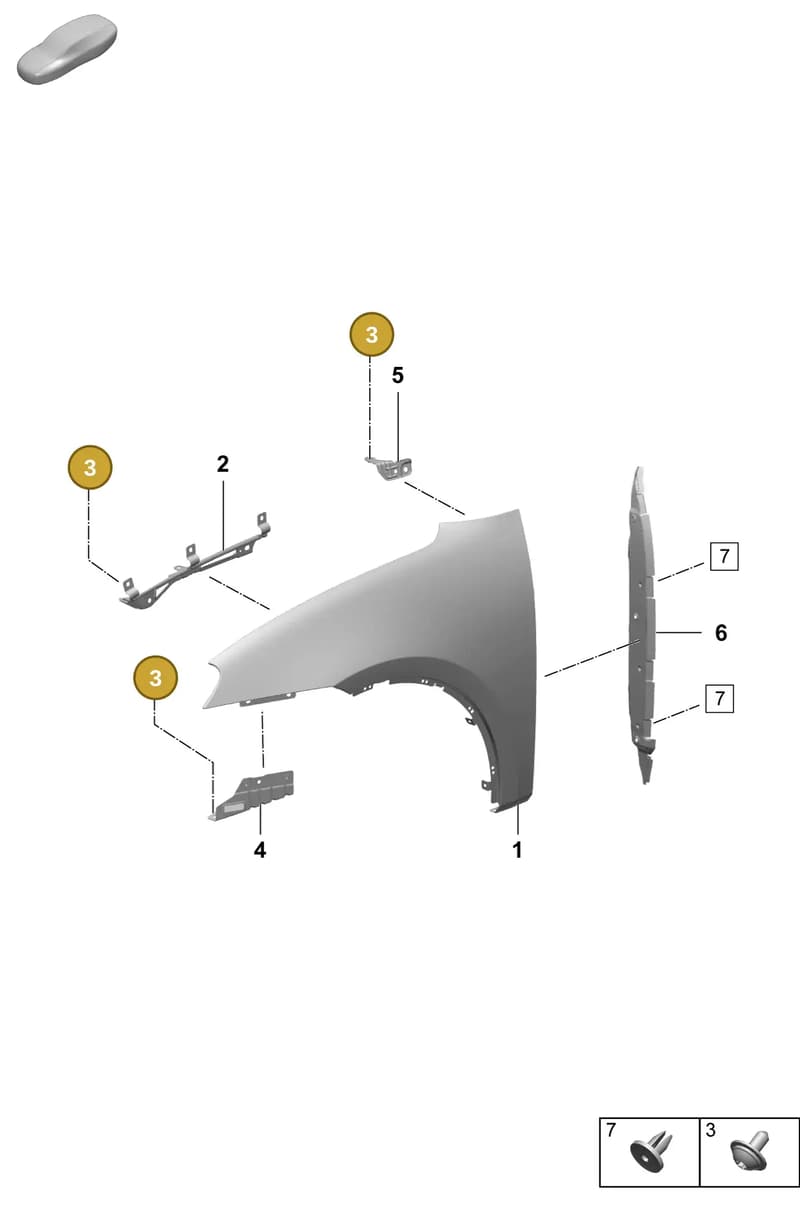 9A791166901 — Porsche Macan (2024-2024) diagram p61801400, position 3