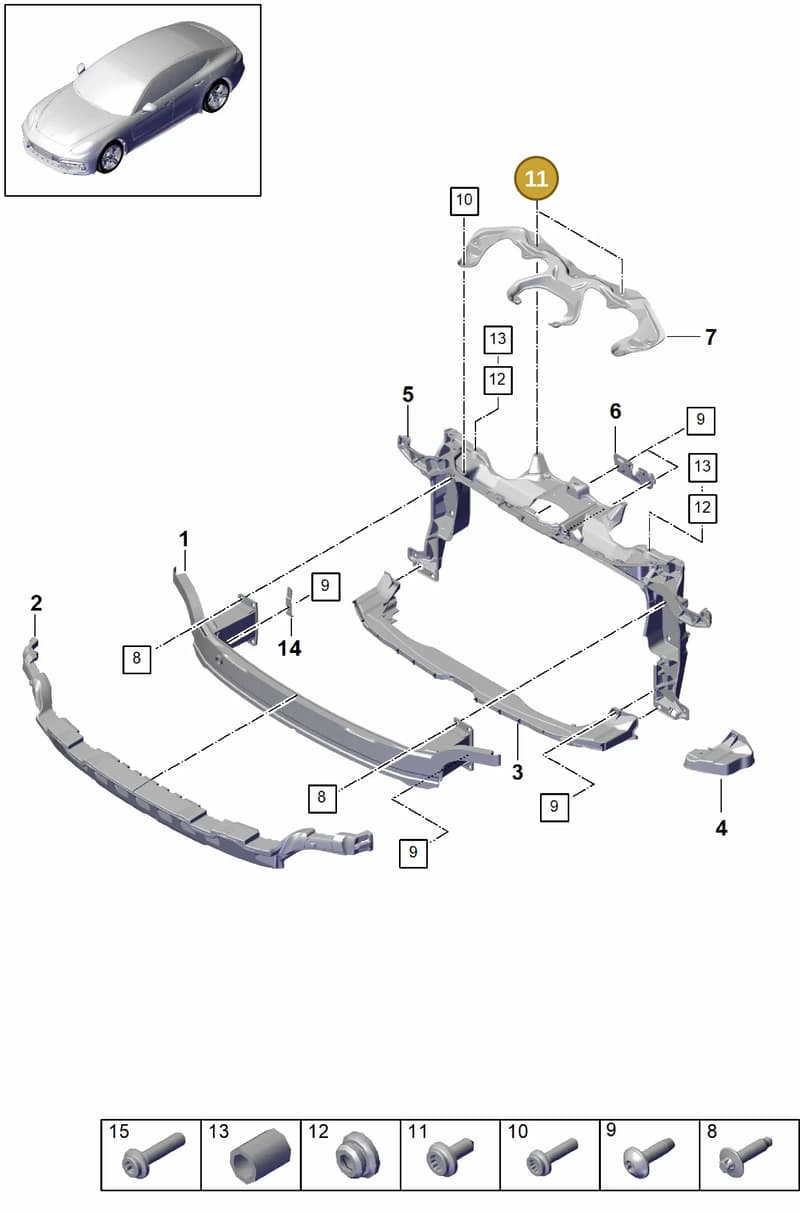 9A791194602 — Porsche Panamera (2016-2020) diagram p49802050, position 11