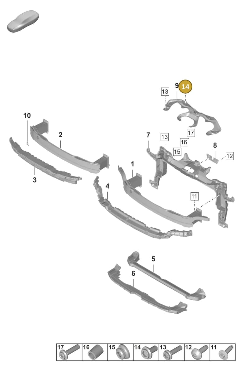 9A791194602 — Porsche Panamera (2020-2023) diagram p58802400, position 14