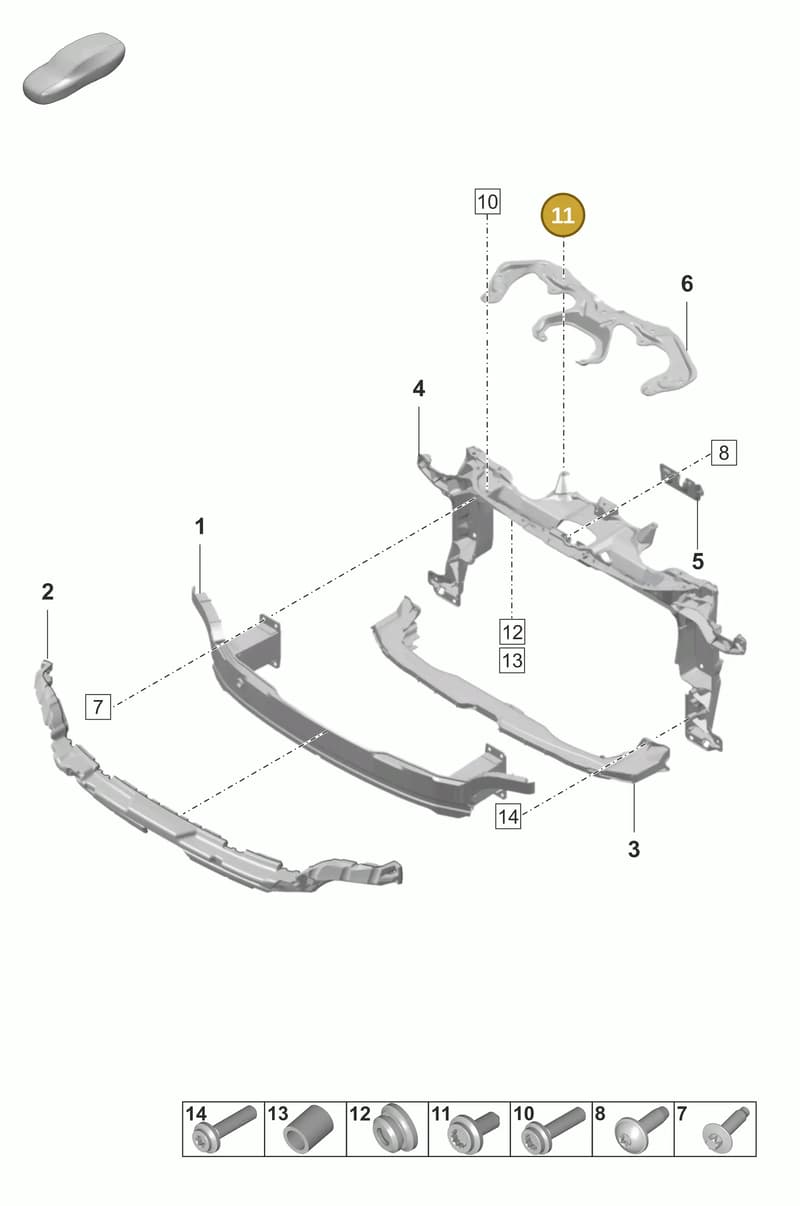 9A791194602 — Porsche Panamera (2020-2023) diagram p58802410, position 11