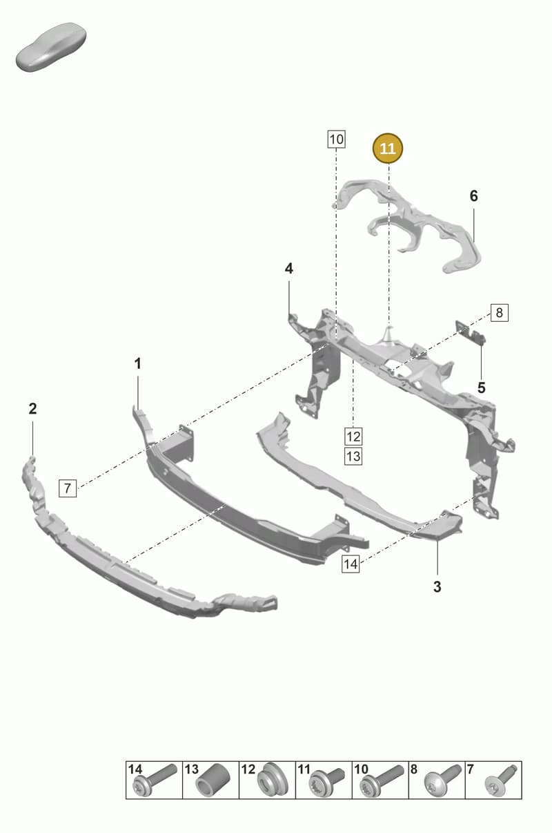 9A791194602 — Porsche Panamera (2020-2023) diagram p58802420, position 11