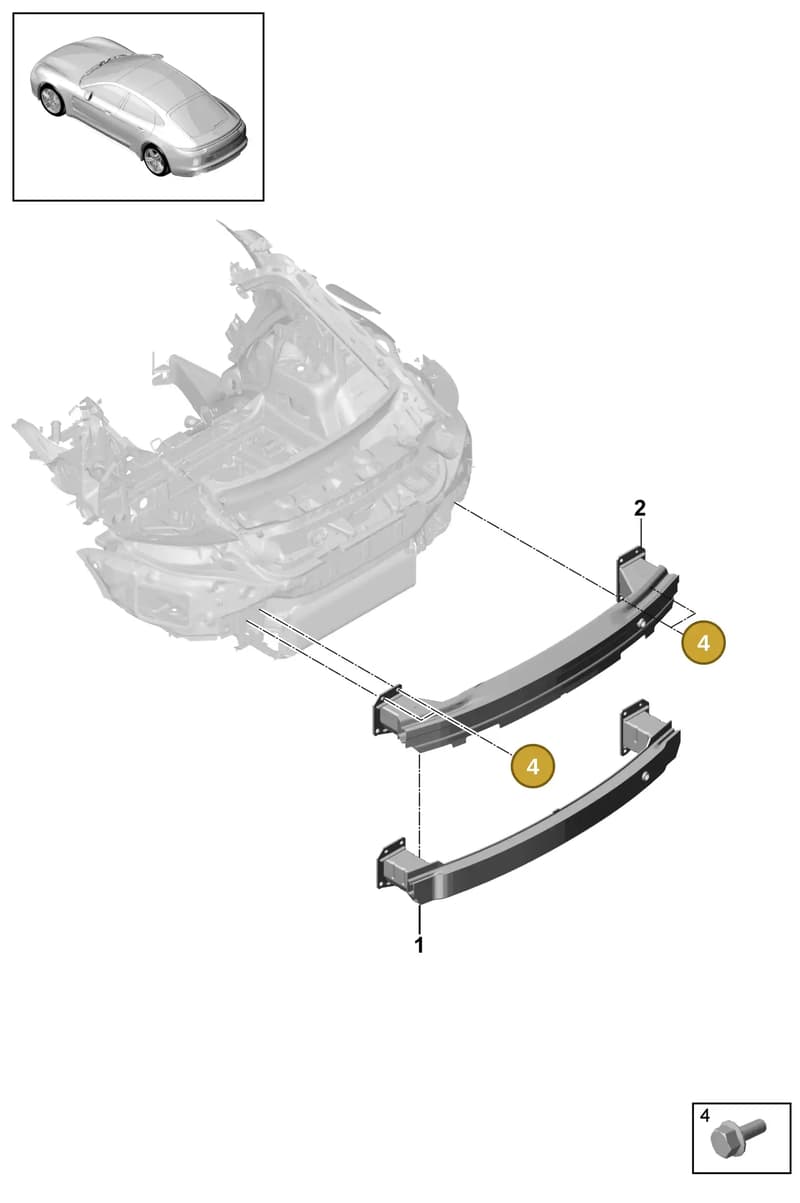 9A791196402 — Porsche Panamera (2016-2020) diagram p49802090, position 4