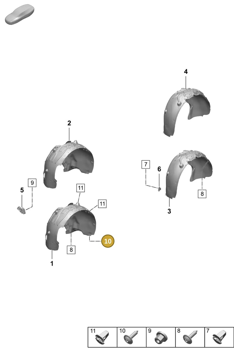 9A791251601 — Porsche Macan (2024-2024) diagram p61801750, position 10