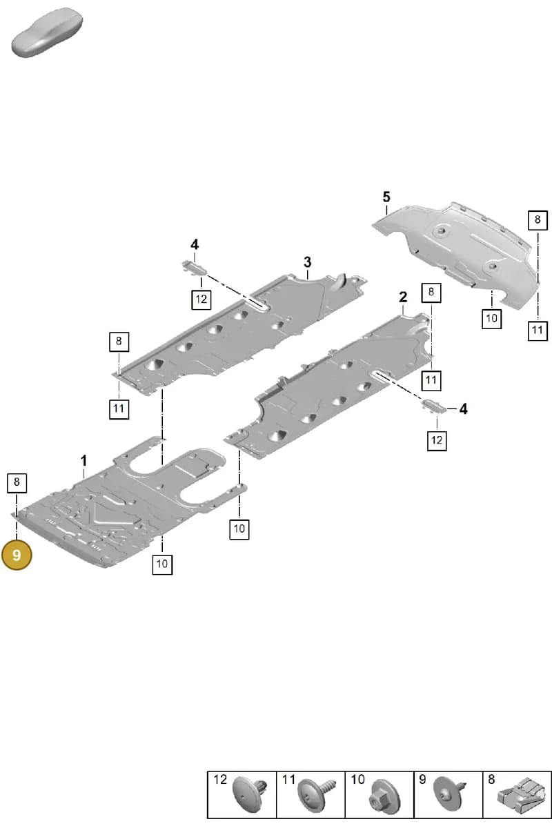 9A791251601 — Porsche Panamera (2023-2025) diagram p62801700, position 9